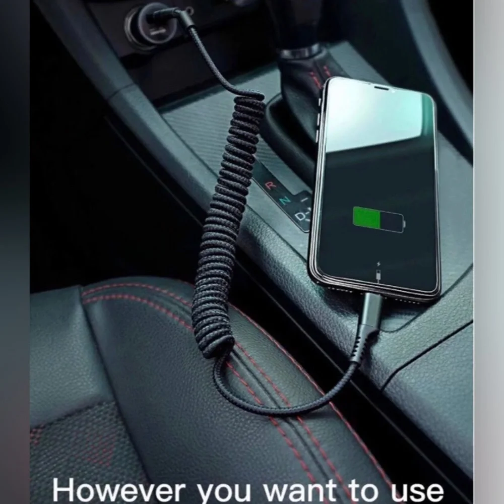 COPY - iPhone Charger Coiled Cable 2.1A Fast Charger -10 Qty